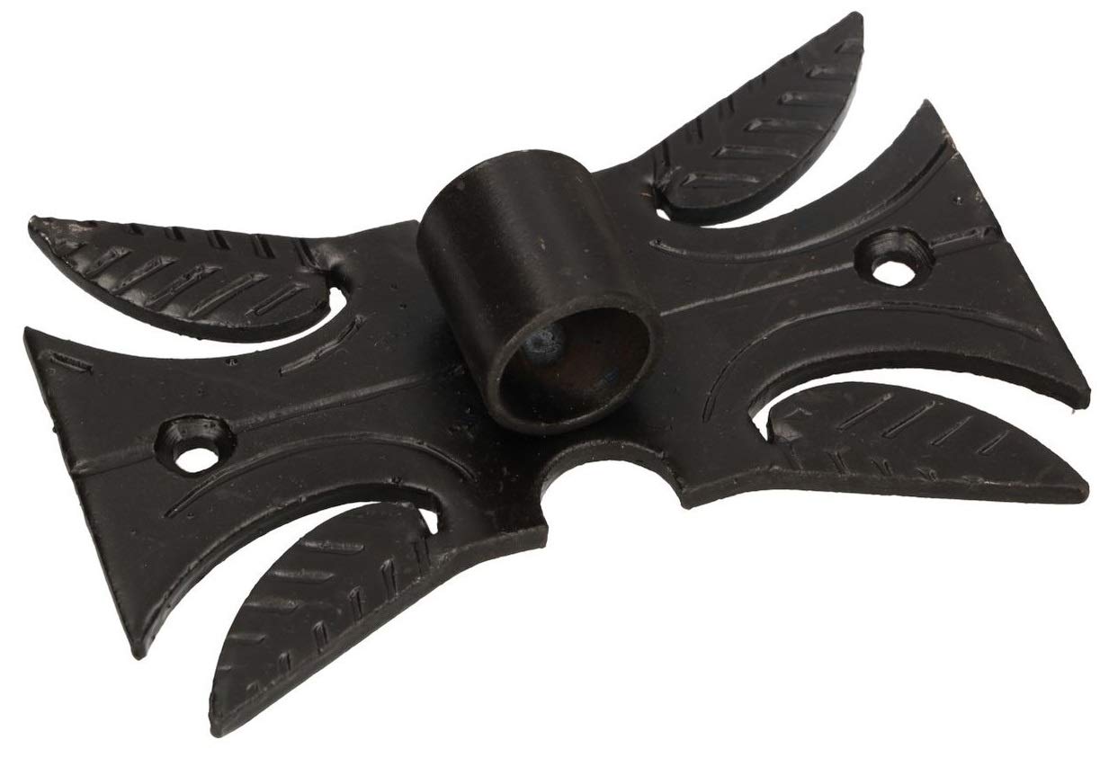 KOTARBAU Torriegel 320 mm Links/Rechts Bolzenriegel Torschieber Pulverbeschichtet Schwarz Schubriegel Schmiedeeisen Überwurfriegel Federriegel Stahl