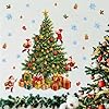 HPNIUB Large Christmas Tree Wall Stickers,Christmas Tree Wall Decals Santa Claus,Funny Santa Claus Window Clings Xmas Gift,Winter Snow Snowflake Window Sticker Xmas for Glass Party Home Living Room #5