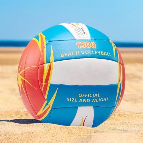 Image of Soft Rubber Lightweight Volleyball for Indoor Training Game Competition, Gym, Outdoor Beach Play, Gift for Kids,Fit for Beginner, Teenager, Adult, 1pcs