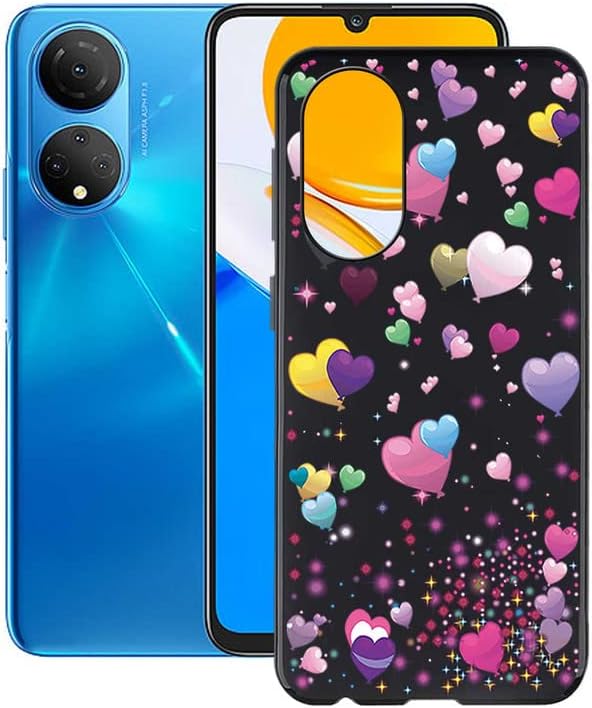 Funda de teléfono para Honor X7 (6.74 pulgadas), ultra delgada, suave TPU a prueba de golpes, funda de silicona antiarañazos X antihuellas para