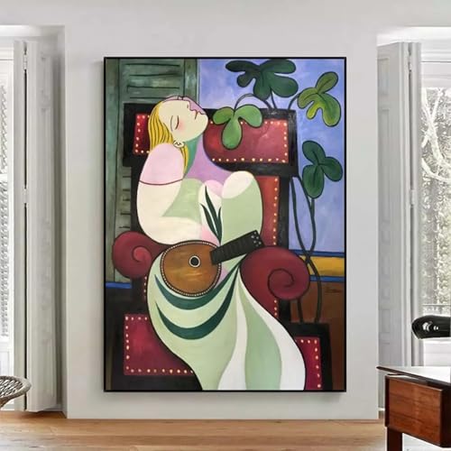 Affiche abstraite femme rêve pour salon élégant