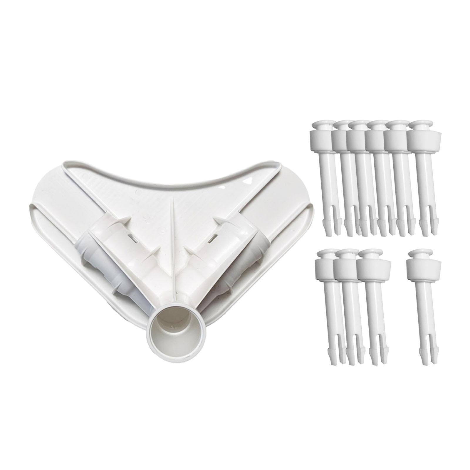 MagiDeal Pool Frame Corner Bracket Pool Triangle Angle Bracket Pools Corner Connector Adapter Joint Hardware Triangle Support Corner Brace for Ground Pools Accessories,White for Corner, Screw,6cm