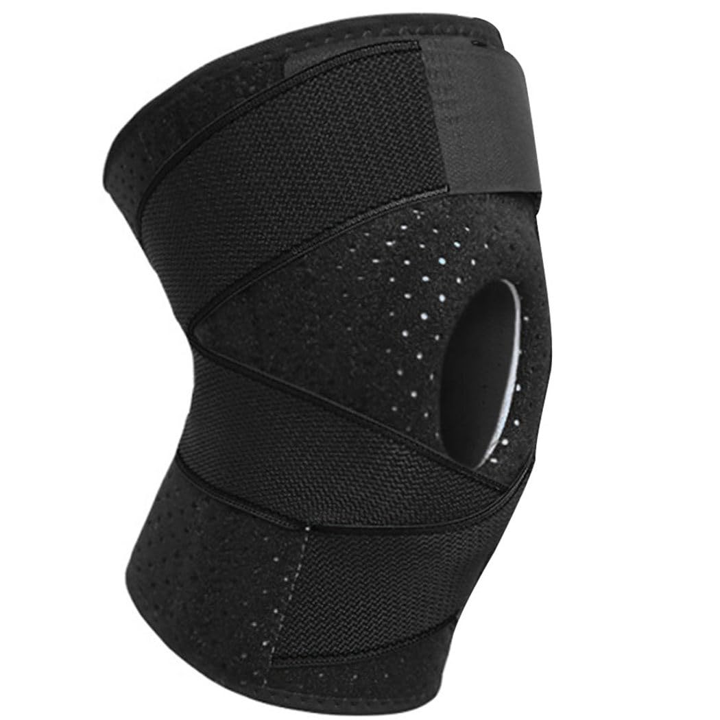 Adjustable Knee Support for Sports – Elastic Hinged Knee Brace with Professional Shock-Absorption