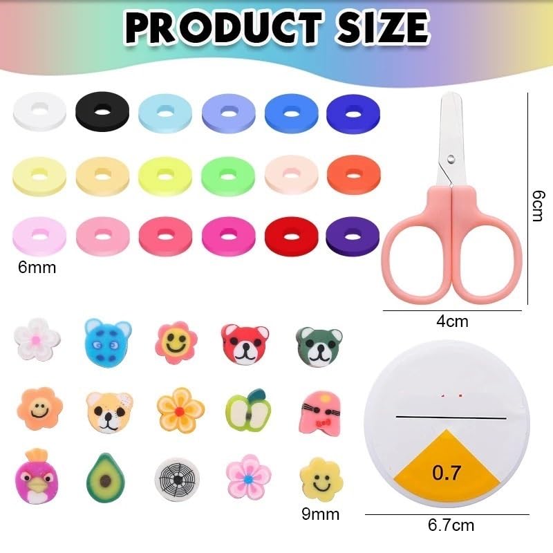 Abalorios Para Hacer Pulseras Kit de fabricación pulseras con cuentas arcilla, DIY letras del alfabeto for manualidades for hacer joyería(Kit 2)