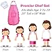 HmiL-U Chef Set for Kids - 13 Pcs Kid Cooking and Baking Sets Includes Apron, Hat, Utensils, Cooking Mitt for Kids Chef Role Play Sets , Gift for 3 Year Old Girls and up
