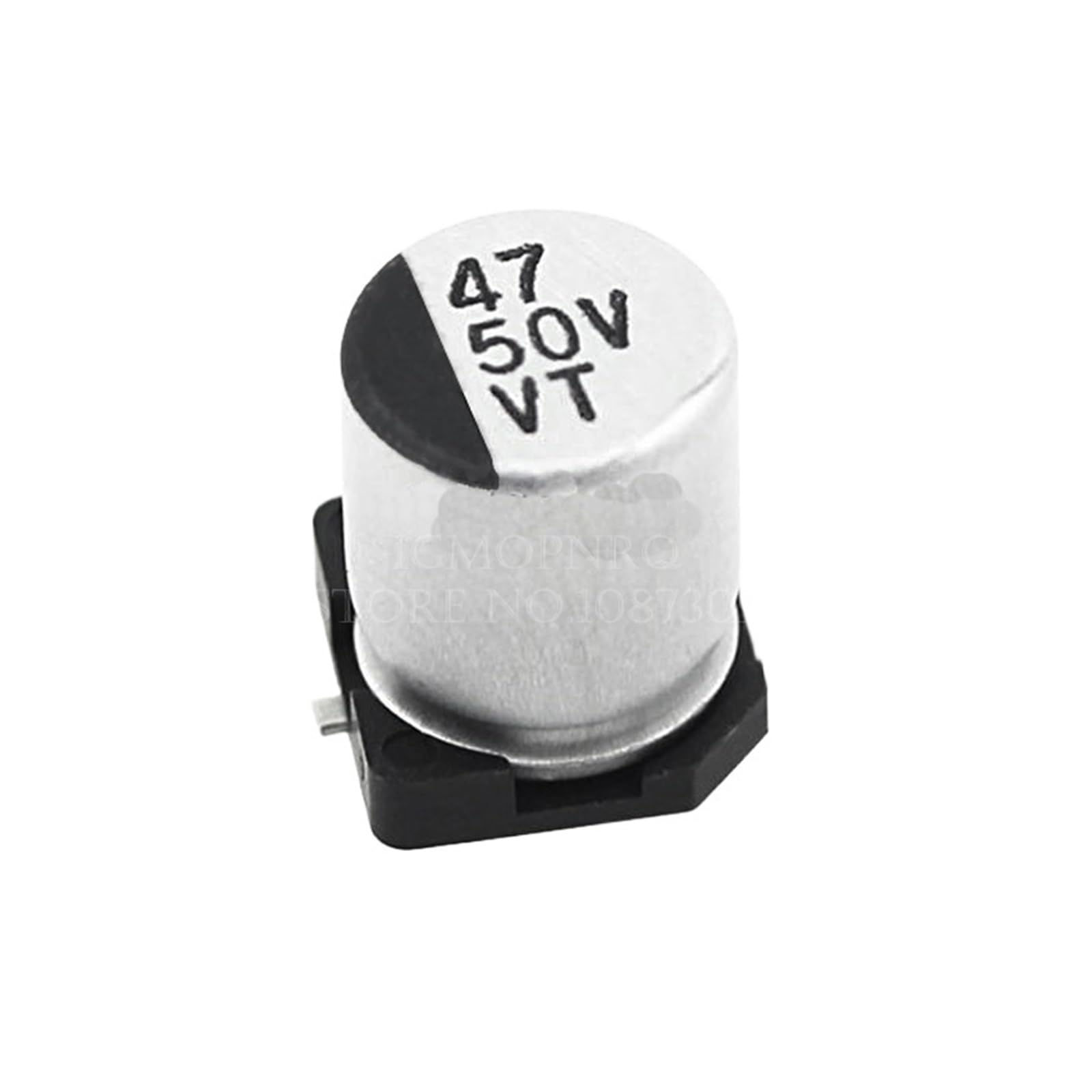 Condensateur électrolytique 50V 47uF stable et compact SMD en aluminium CAALO 6.3*7.7mm