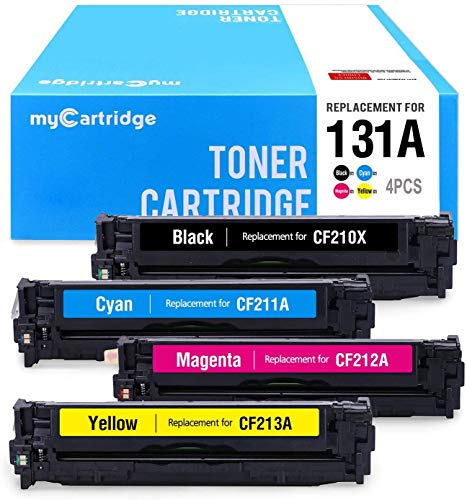myCartridge Remanufactured Toner Cartridge Replacement for HP 131A CF210A 131X CF210X CF211A CF212A