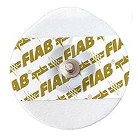 Fiab - Universelle, ovale EKG-Elektroden aus Schaumstoff zum Einmalgebrauch, 48x50 mm, für Erwachsene, 1 Packung mit 50 Elektroden