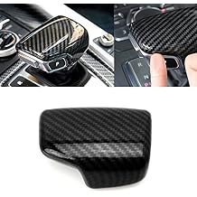x xotic tech Gear Shift Knob Cap Cover Trim Compatible with Audi A4 2017 2018 2019 2020 2021 2022 2023 2024 2025, S4 A5 S5 RS5 Q5 SQ5 2018-2025, Q7 2017-2019, Carbon Fiber Pattern