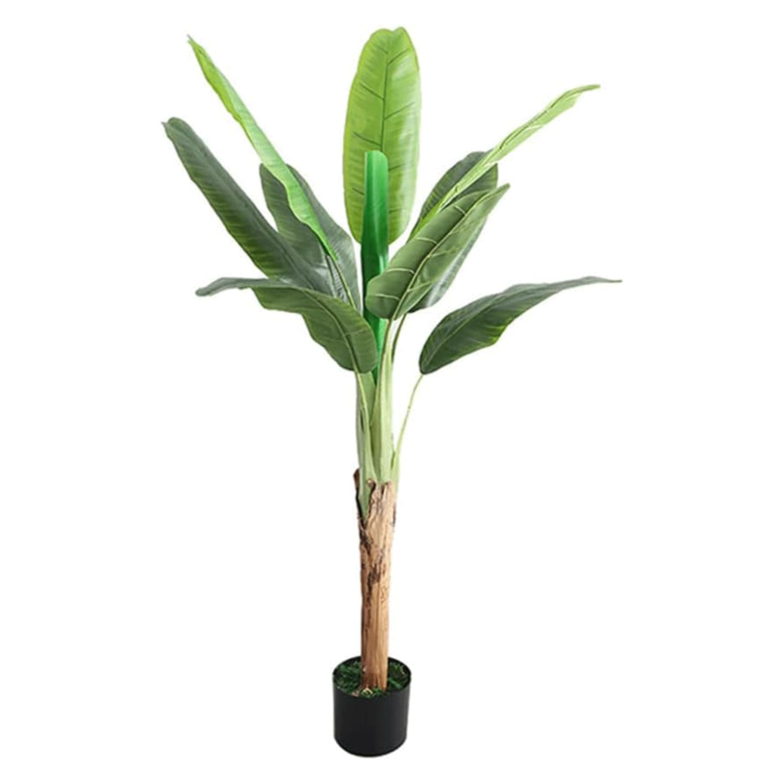 HCZKIUJY Artificial Plants 140 Cm/4.5 Ft Fake Tree Artificial Banana Tree Faux Plant Large Leaves Artificial Tree Green Decoration