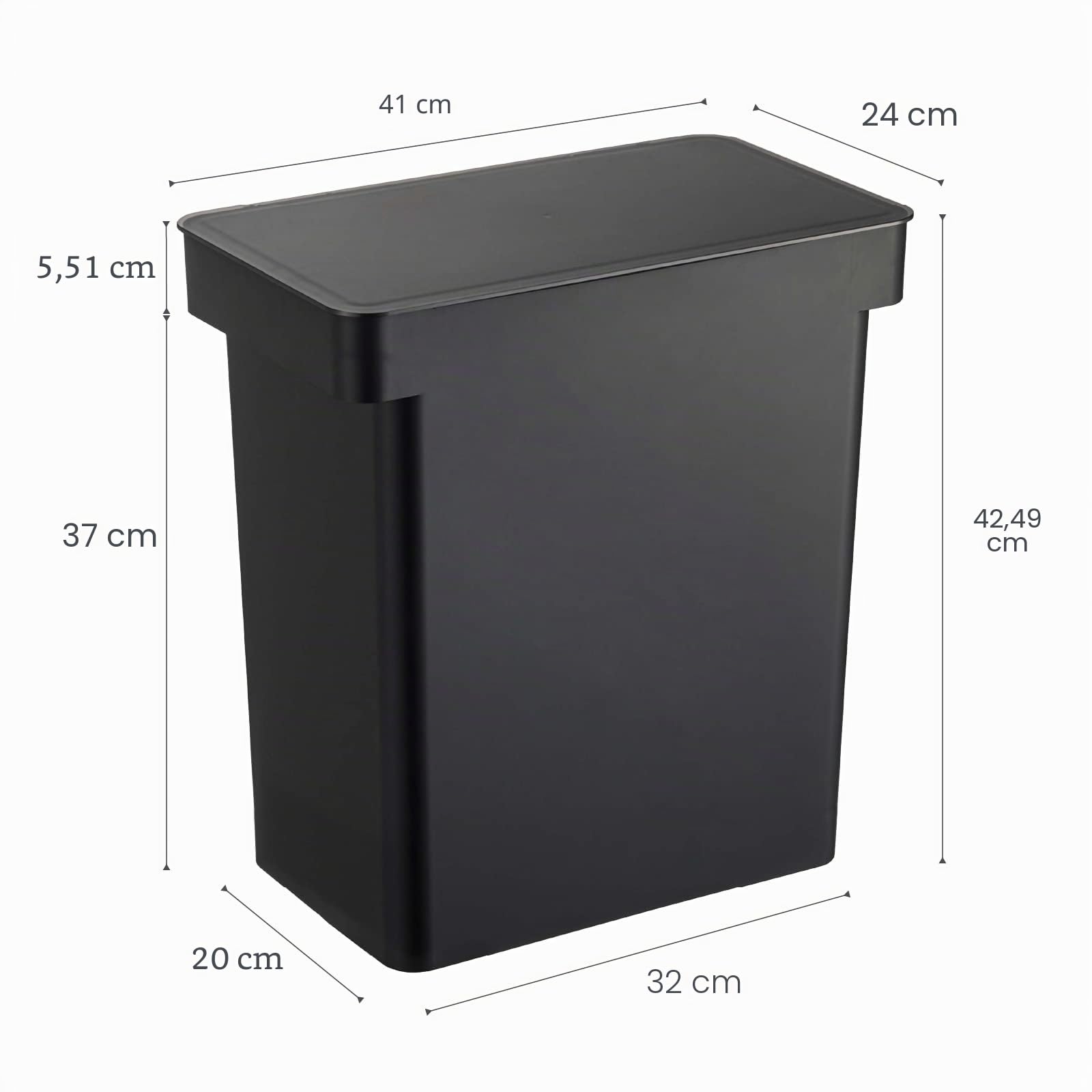 YAMAZAKI TOWER Airtight Pet Food Container (12 kg) BK