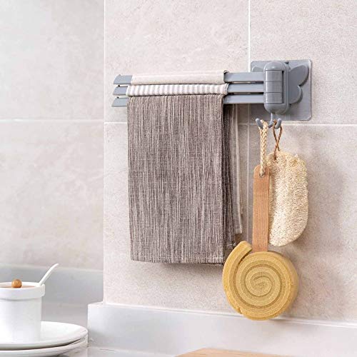 Porte-serviette rotatif salle de bain support suspendu plastique - 3