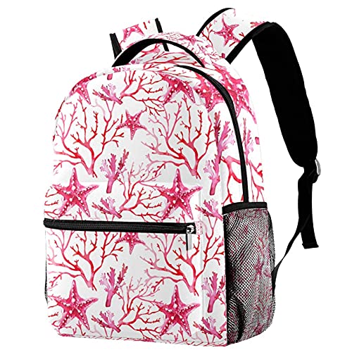 Sac à dos d'écolier mixte orange à pois multicolores style décontracté