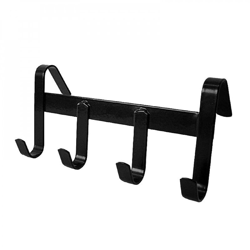 Suporte portátil para selaria HORZE com 4 ganchos para baia e estábulo, Black, tamanho único, 1 unidade