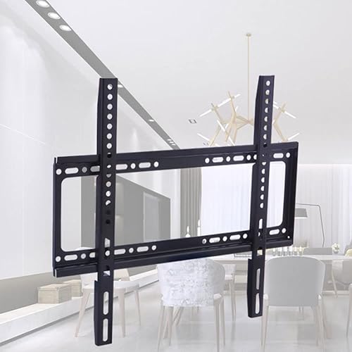 Miniatura 5 de Soporte de TV fijo para televisores de 26"-65", soporte de pared delgado universal, soporta TV de 1.25" desde la pared, sistema de bloqueo de cadena