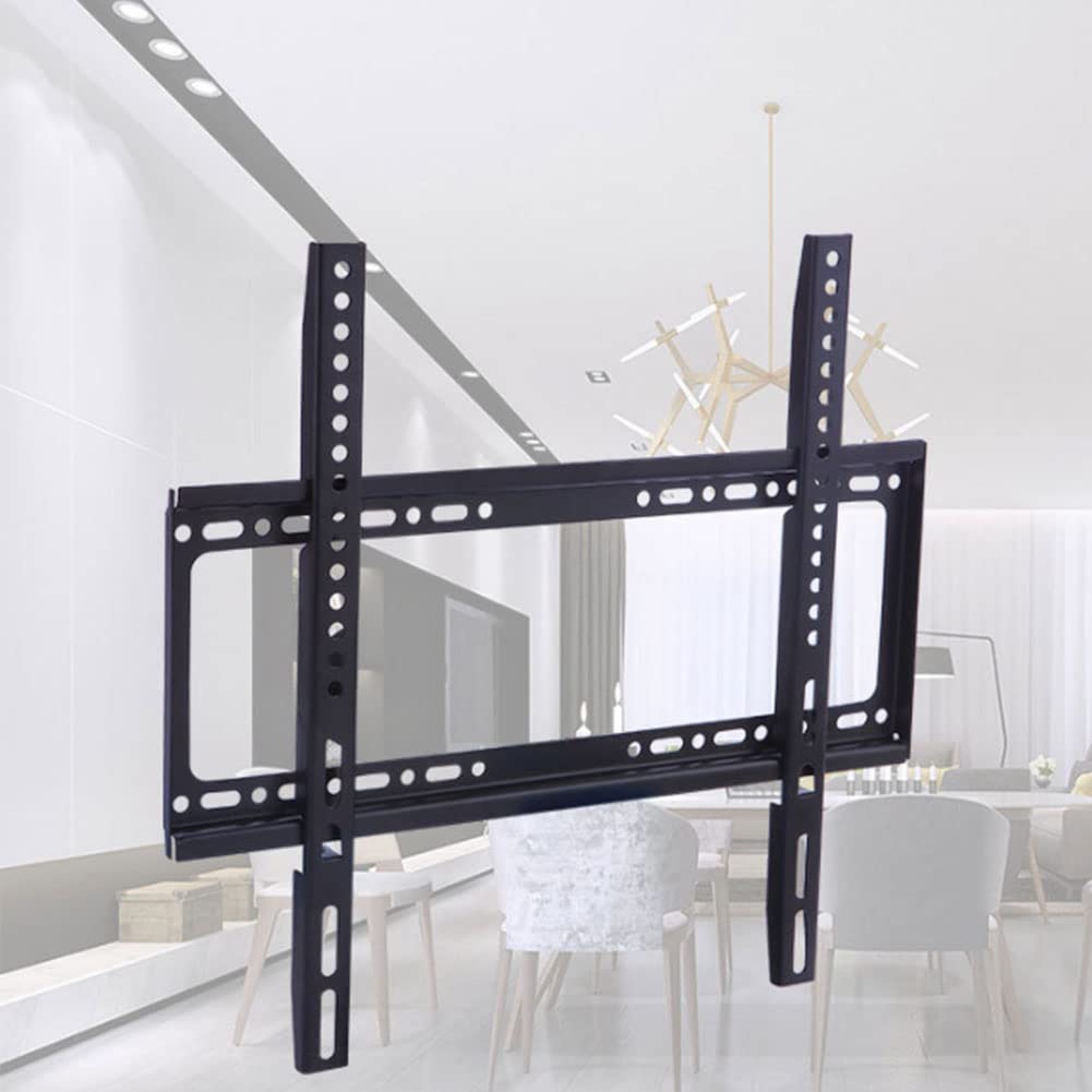 Supporto per TV fisso per TV da 26" a 65", supporto universale a parete sottile per TV a schermo piatto, supporta solo la TV da 1.2 pollici dalla parete, VESA max 470x430 mm, carico massimo 49.9 kg
