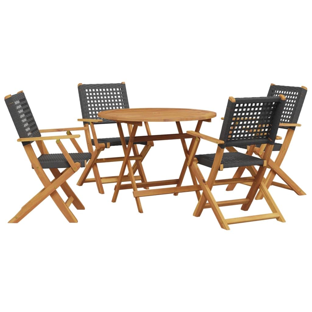 Salon de jardin 5 pièces d'exception en bois massif d'acacia durable