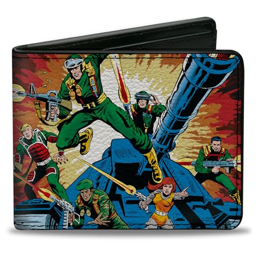 Buckle-Down Hasbro Wallet, Bifold, GI Joe a Real American Hero #1 Comic Cover Explosion Scene, Vegan Leather