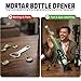 Mortar Beer Bottle Opener, 51mm Mortar Bottle Opener, Heavy-Duty Tactical Cap Launcher, Hands-Free Drop-in Push down Openers, for Bars, Desks, Shelves (A)