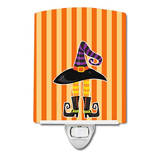 Lámpara de noche cerámica con diseño de sombrero de bruja miniatura 1