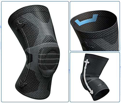 Neenca Professional Knee Brace, Compression Knee Sleeve With Patella Gel Pad & Side Stabilizers, Knee Support Bandage For Pain Relief, Horizontal Knit Tech For Running,Workout,Arthritis,Joint Recovery #TOP4