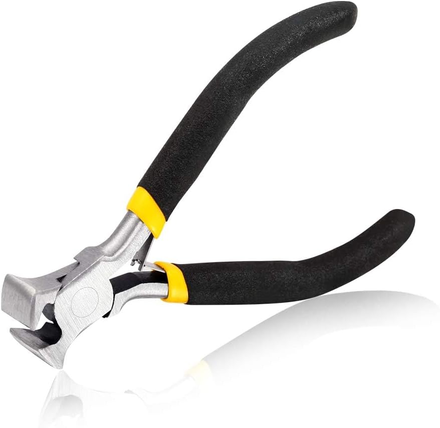 SPEEDWOX End Cutting Pliers Mini End Nippers 4 Inches Mini End Cutters Micro End Cutting Nippers Small Wire Cutter with Spring Fine Precision Professional Beading Tools for Pulling Nails Brads