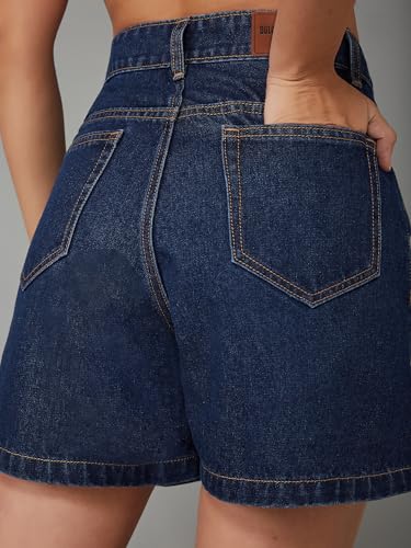 Image of Dolce Crudo Women's Regular High Rise Stretchable Denim Shorts