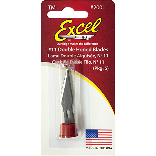 Excel Blades #11 Replacement Hobby Blade - 5 Pack - American Made Carbon Steel Craft Knife Blades #TOP1