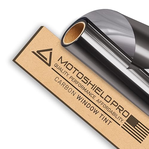 DIY-MotoShield Pro Premium Carbon Tint (15% VLT) 24” in x 10’ ft Roll | Professional Window Film for Auto, Reduce Infrared Heat & Block UV by 99%