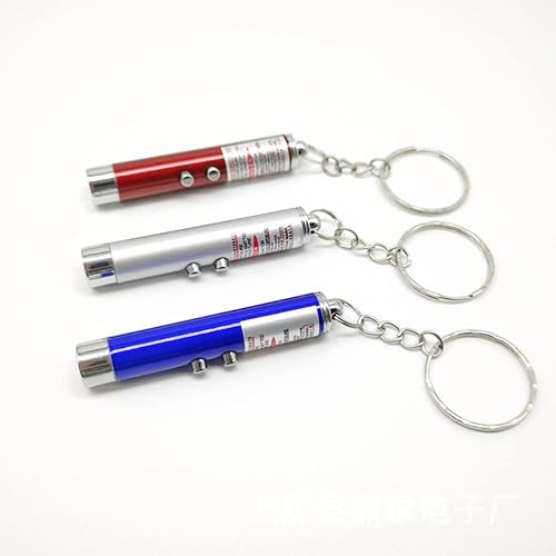 Miniatura 5 de Mini juguetes para gatos, puntero láser, llavero, linterna divertida para perro, lámpara LED de luz blanca, botón infrarrojo, electrónico, incluye