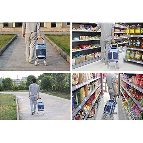 WUFENG Einkaufstrolley Aluminiumlegierung Lebensmittel Einkaufen Tragbar Faltbar Wasserdicht Leicht Und Praktisch 6… – Bild 6