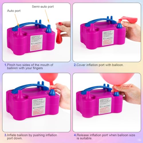Motorenbau Electric Balloon Pump Rose Red
