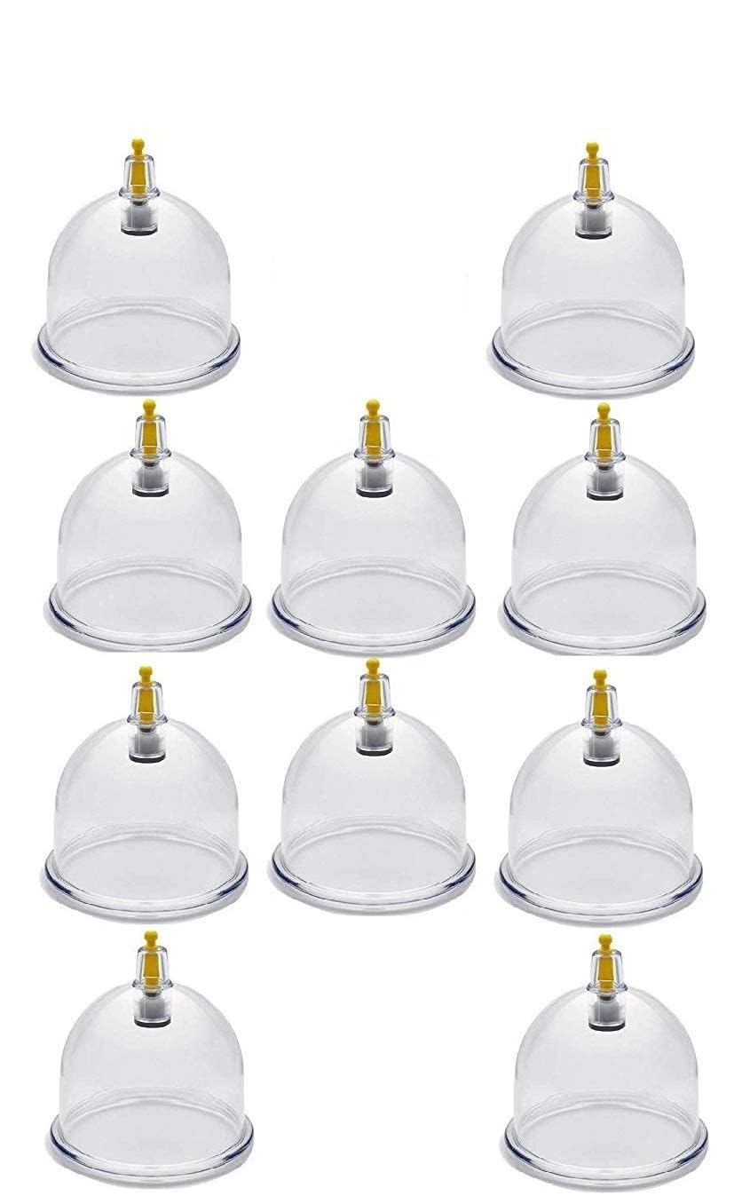 RKF Hijama Plastic 12 Cups Set, Pack of 12 Unbreakable (Transparent) (B6)