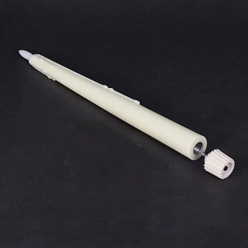 Miniatura 6 de Rhytsing Velas cónicas sin llama de color blanco natural de 11.4 pulgadas con función de temporizador, funciona con pilas, diseño de cera alta para