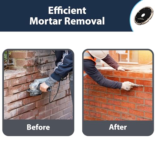 Pipestation Mortar Rake Disc - 125mm 4.5/5 Inch | Mortar Rake for Angle Grinder | Cutter Grinder Disc for Fast Removal of Old Brickwork Repointing | Diamond Grinding Angle Blade - Built for the Trade 3 Pipestation Mortar Rake Disc - 125mm 4.5/5 Inch | Mortar Rake for Angle Grinder | Cutter Grinder Disc for Fast Removal of Old Brickwork Repointing | Diamond Grinding Angle Blade - Built for the Trade - Image 3