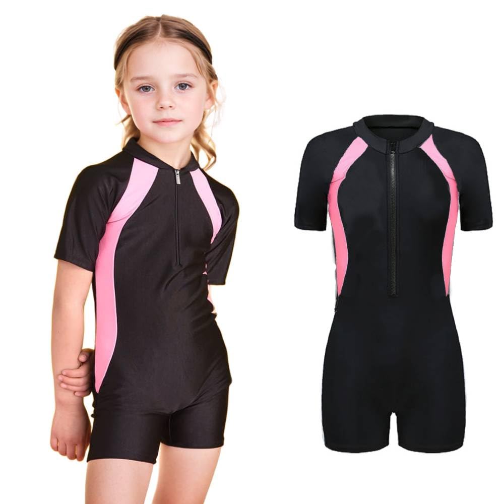 Traje de baño para niños de una pieza con mangas protectoras 5