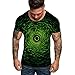 Produktbild serliyHerren 3D Bedruckte T-Shirt Rundhals Kurzarm Sommer T-Shirt Tops Freizeit Hemd Sommerhemd für Moderner Männer T-Shirt Kurzarmhemd Kurzarm Bluse Freizeit Hemd