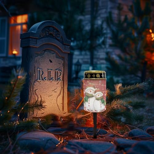 Image of Christmas Cemetery Solar Lights Flameless Candle
