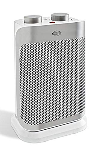 Argoclima Boogie Calefactor cerámico, 1500 W, 240 V, Blanco y Plata