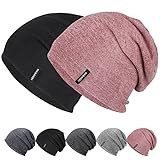 HASAGEI Beanie Mütze Herren Slouch Beanie Mütze Damen Unisex Leicht Jersey Skull Cap Dünn Flexibel Slouch Hut Perfekt für Frühling Herbst Winter Einheitsgröße