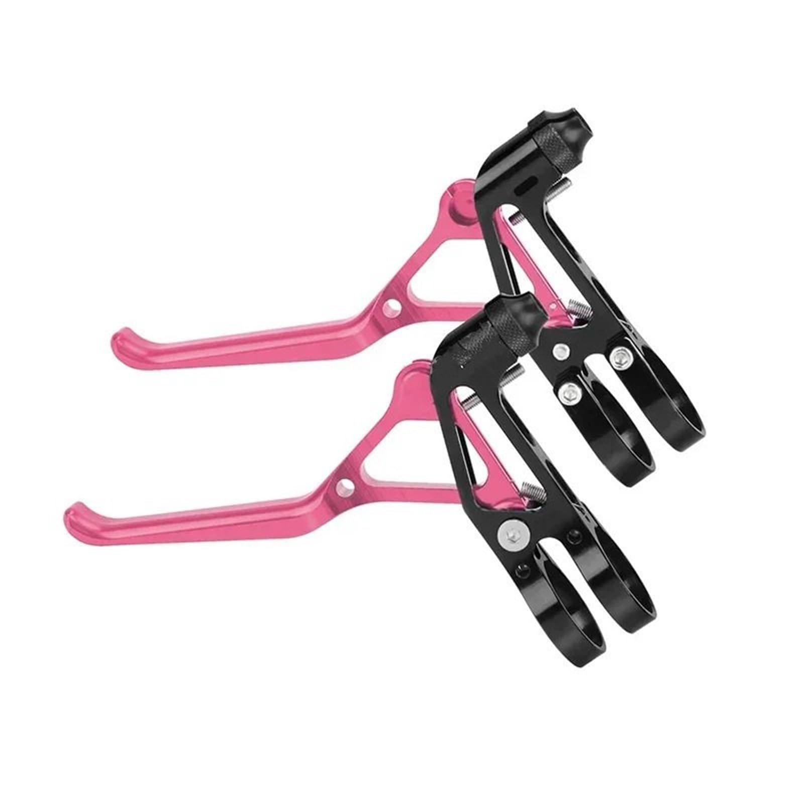Oapncbvy Pink Bicycle V Brake Lever Fit For Brompton Folding Road Bmx Bike Aluminum Ultralight Black Silver Red Purple Brake Lever Bicycles Rear Brake Drum Bike Rear Brake Drum(Pink)