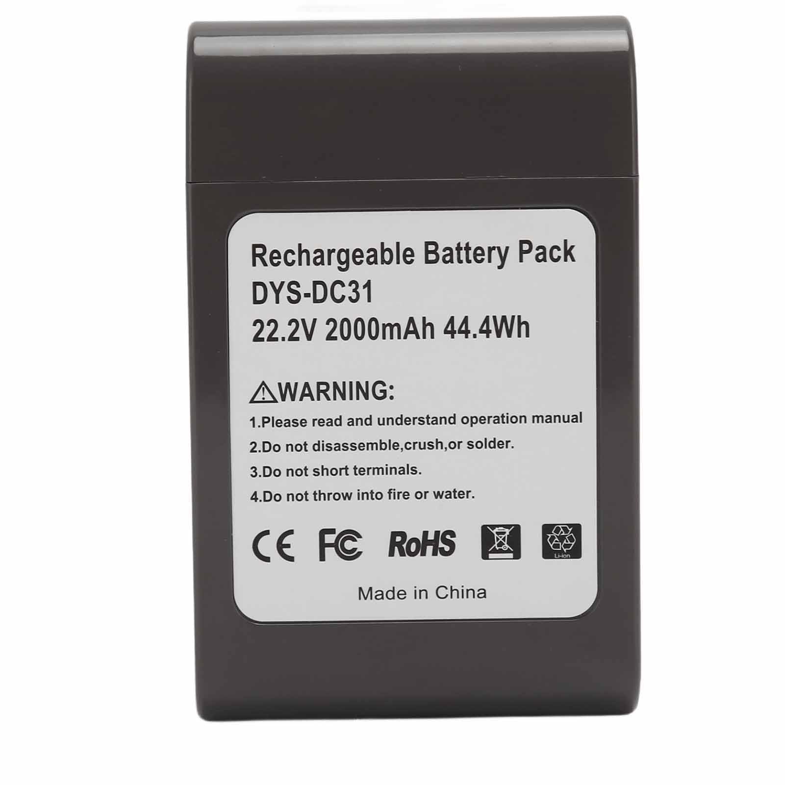 2000 MAh 22,2 V Handstaubsauger-Akku-Ersatz für DC31 DC34 DC35 917083-01 mit Hoher Sicherheit, Perfekter Übereinstimmung, Anwendbares Modell