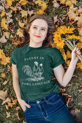 Chicken Shirt Women Farm Tees Funny Graphic Shirt for Chicken Lovers Farm Shirts Chicken Mom Tee Tops4