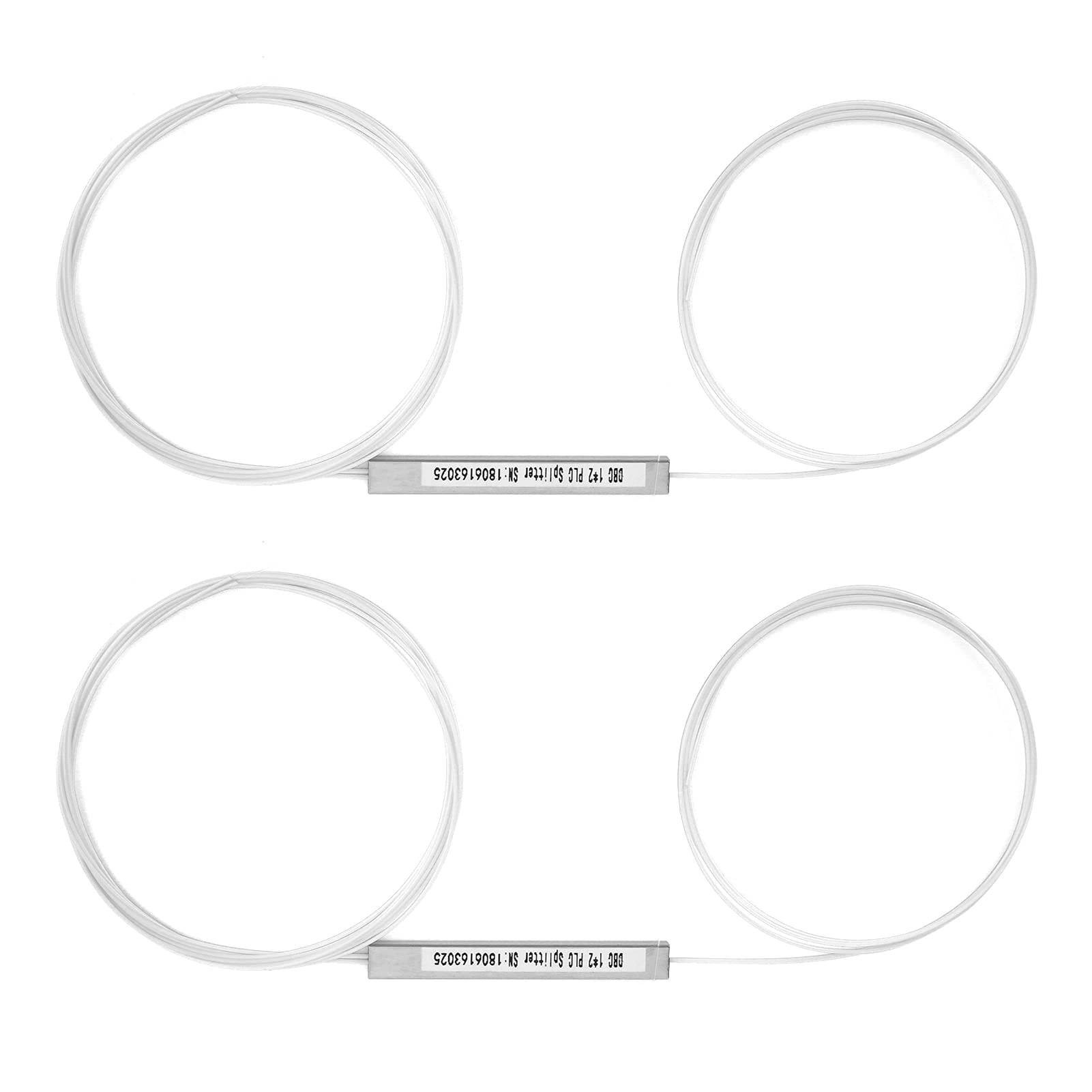 Splitter PLC Bare Fiber, Monomodale, Fibra da 250μm, Gestione 'alimentazione per Reti PON, LAN in Fibra Ottica FTTH, Progetti di Ingegneria con Strumenti di Test (1×2)