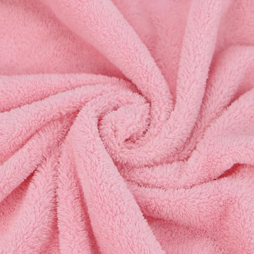 Image of ROMASA Baby Bath Towel Ultra Soft Hooded Towel Highly Absorbent Bathrobe Blanket Toddlers Shower Gifts for Boys Girls-27.5 inch x 55 inch (Pink Elephant)