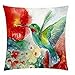 Oil Painting Bird Hummingbird Throw Pillow Case Cushion Cover Decorative Cotton Blend Linen Pillowcase for Sofa 18 "X 18 " (14) ¡­