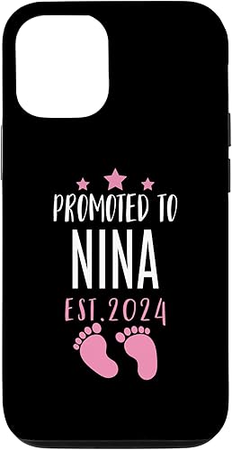 iPhone 14 Promoted To NINA Est.2024 Pink Birthday Girl Baby Shower Case