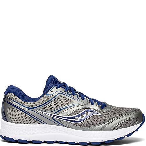 Saucony Men's Versafoam Cohesion 12 Road Running Shoe, grey/blue, 13 W US