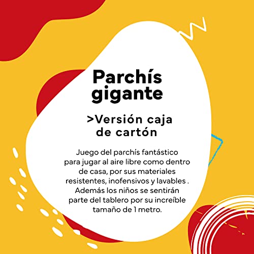 Miniatura 4 de Cayro - Parchís - + 5 Años - Modelo Gigante -Tablero 100 x 100 cm - Juego de Mesa - Niños y Adultos - para Jugar al Aire Libre - Ideal 2 a 4 Jugadores
