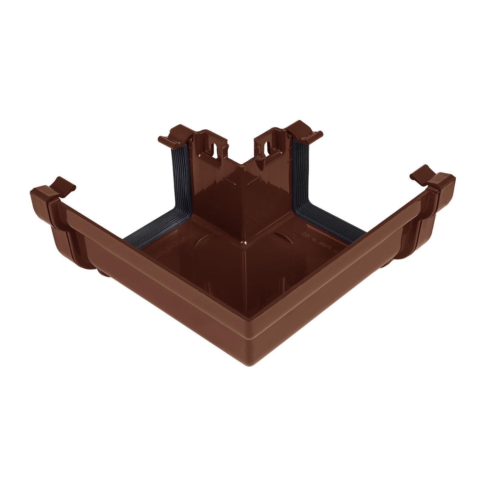 Truly Pvc Limited Brown Kayflow Ogee Gutter External 90° Angle – High Capacity Pvc Rainwater Drainage System Corner